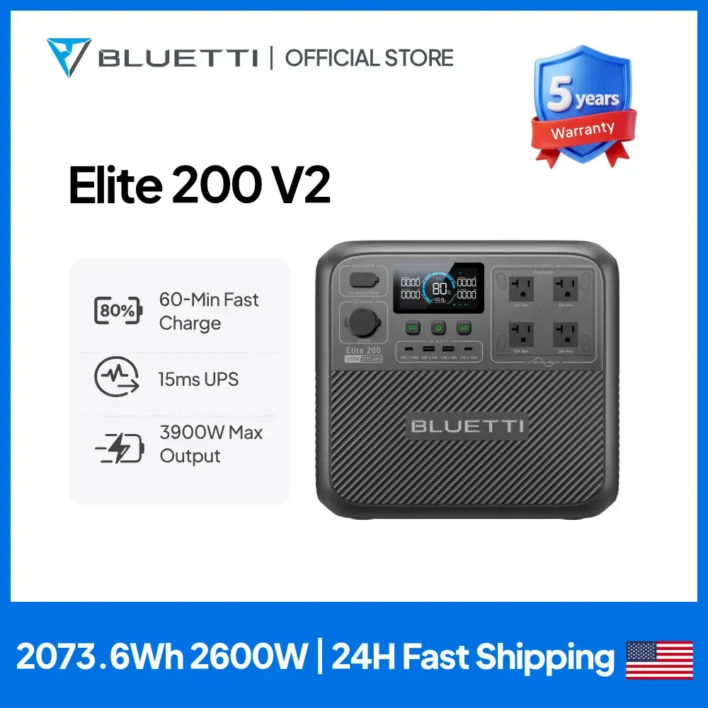 BLUETTI Elite 200 V2 Portable Power Station - Image 1