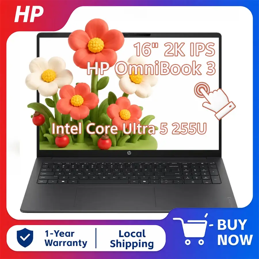 Hp Omnibook 3 16" 2K Ips Touchscreen Laptop - Image 1