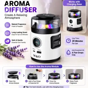 3-in-1 65W GaN Fast Charging Station with Aromatherapy Diffuser & Humidifier - Thumbnail Image 7