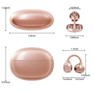 Open-Ear Clip Cordless Bluetooth 6.0 Earbuds with Ear Hook - Thumbnail Image 4