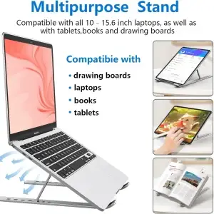Foldable Aluminum Laptop Stand - Thumbnail Image 4
