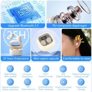 Small Headphones Wireless Bluetooth Headset - Thumbnail Image 5