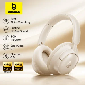 Bass Wireless Headphones Bluetooth 6.0 98% Noise Canceling - Thumbnail Image 1