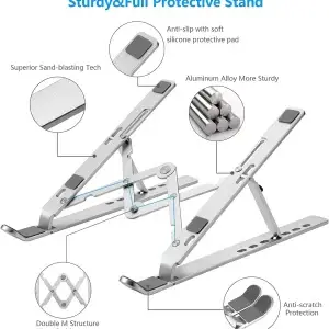 Foldable Aluminum Laptop Stand - Thumbnail Image 2