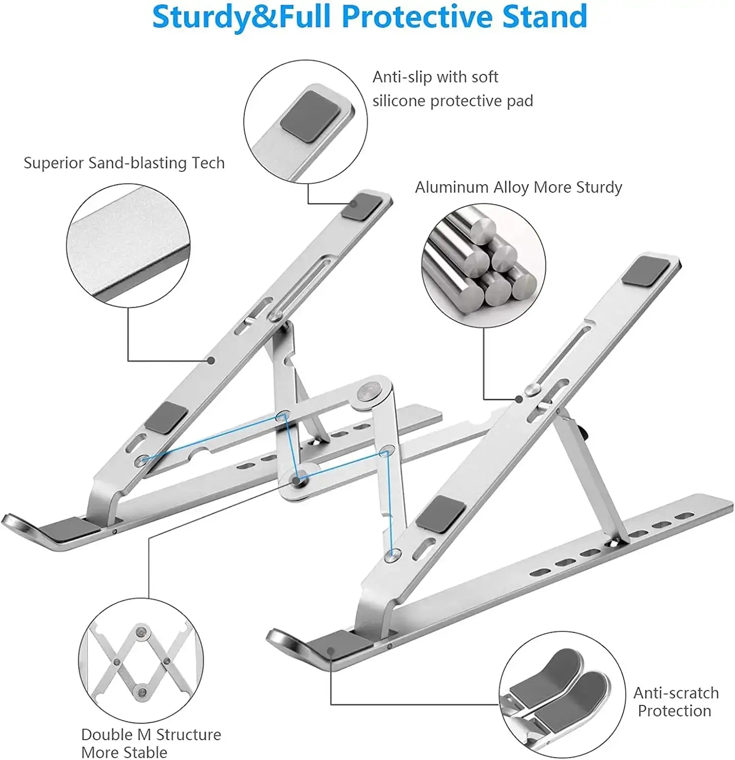 Foldable Aluminum Laptop Stand - Image 2