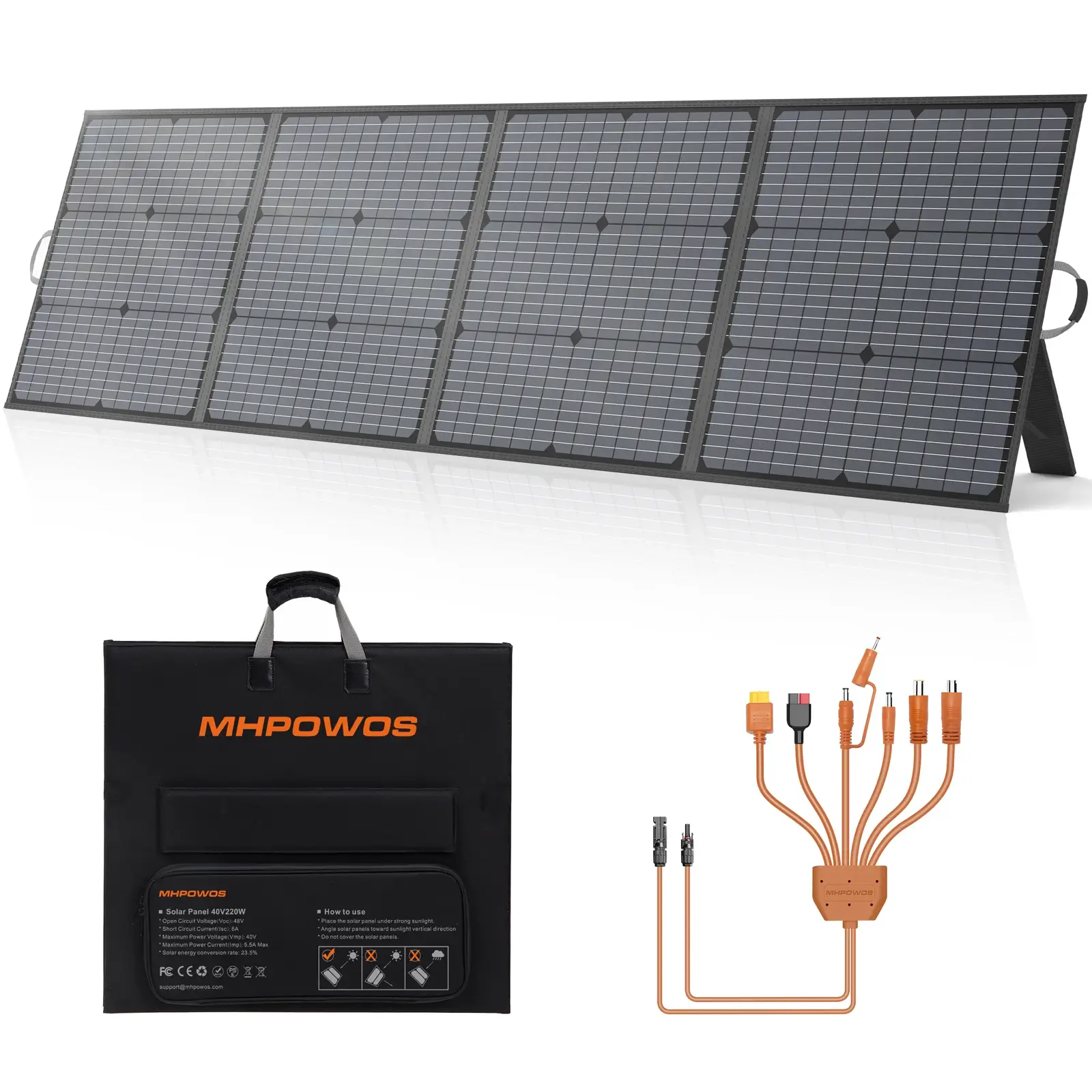 400W 220W 110W Solar Charger Portable Waterproof Foldable Solar Panel - Image 8