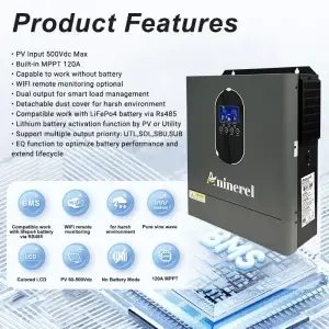 4200W 4000W 110V Hybrid Inverter Off Grid - Thumbnail Image 2
