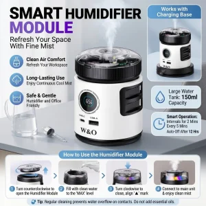 3-in-1 65W GaN Fast Charging Station with Aromatherapy Diffuser & Humidifier - Thumbnail Image 8