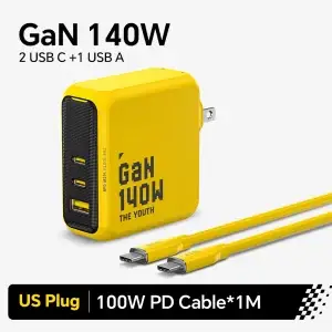 140W GaN Charger PD3.1 3-Port Type C Quick Charge - Thumbnail Image 8