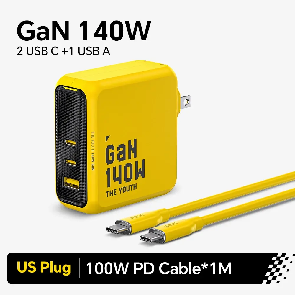 140W GaN Charger PD3.1 3-Port Type C Quick Charge - Image 8