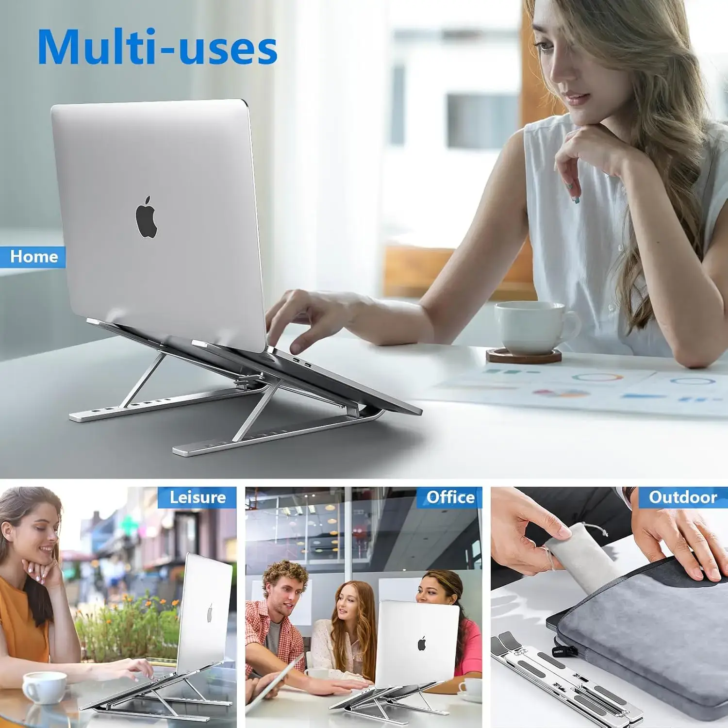 Foldable Aluminum Laptop Stand - Image 5