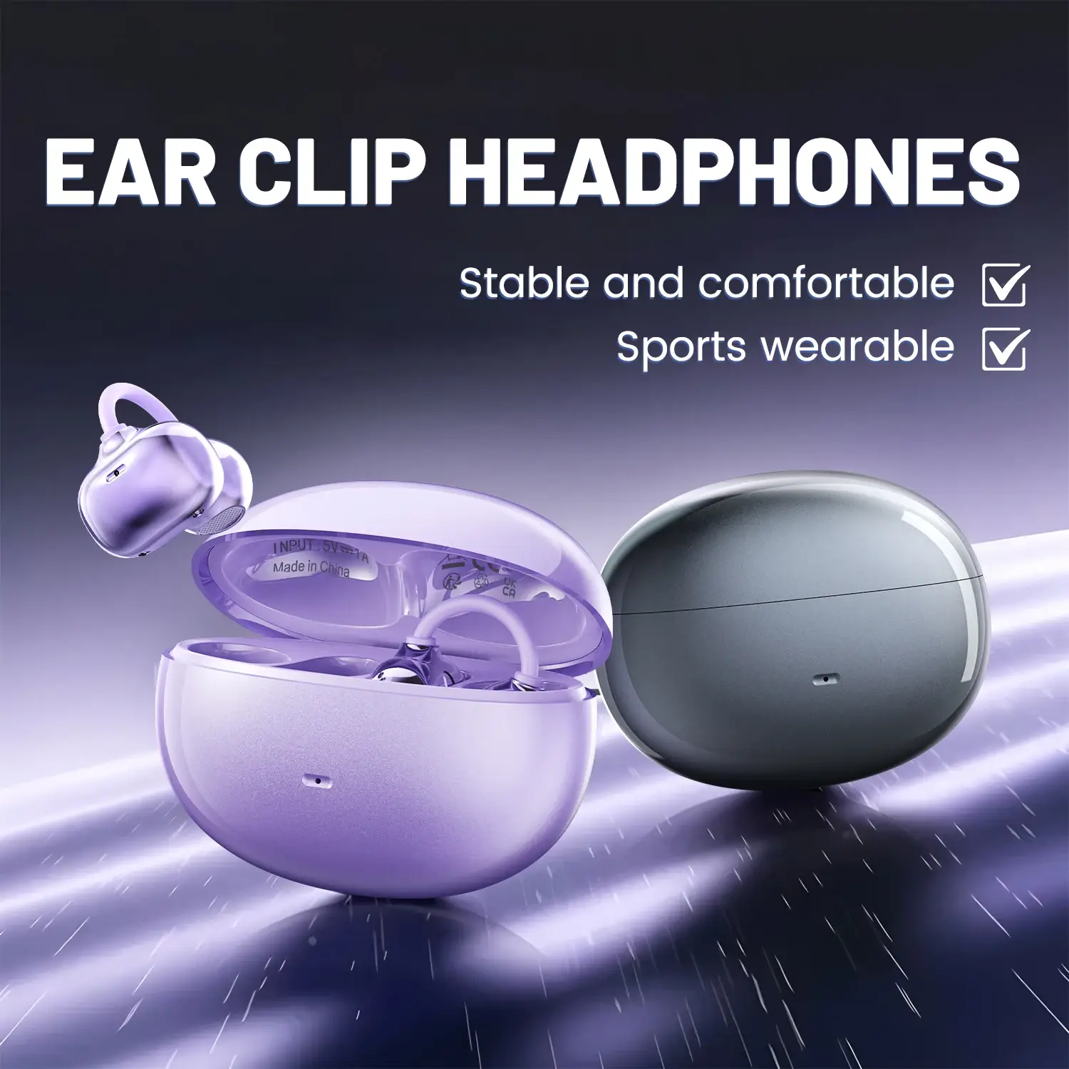 Open-Ear Clip Cordless Bluetooth 6.0 Earbuds with Ear Hook - Image 7