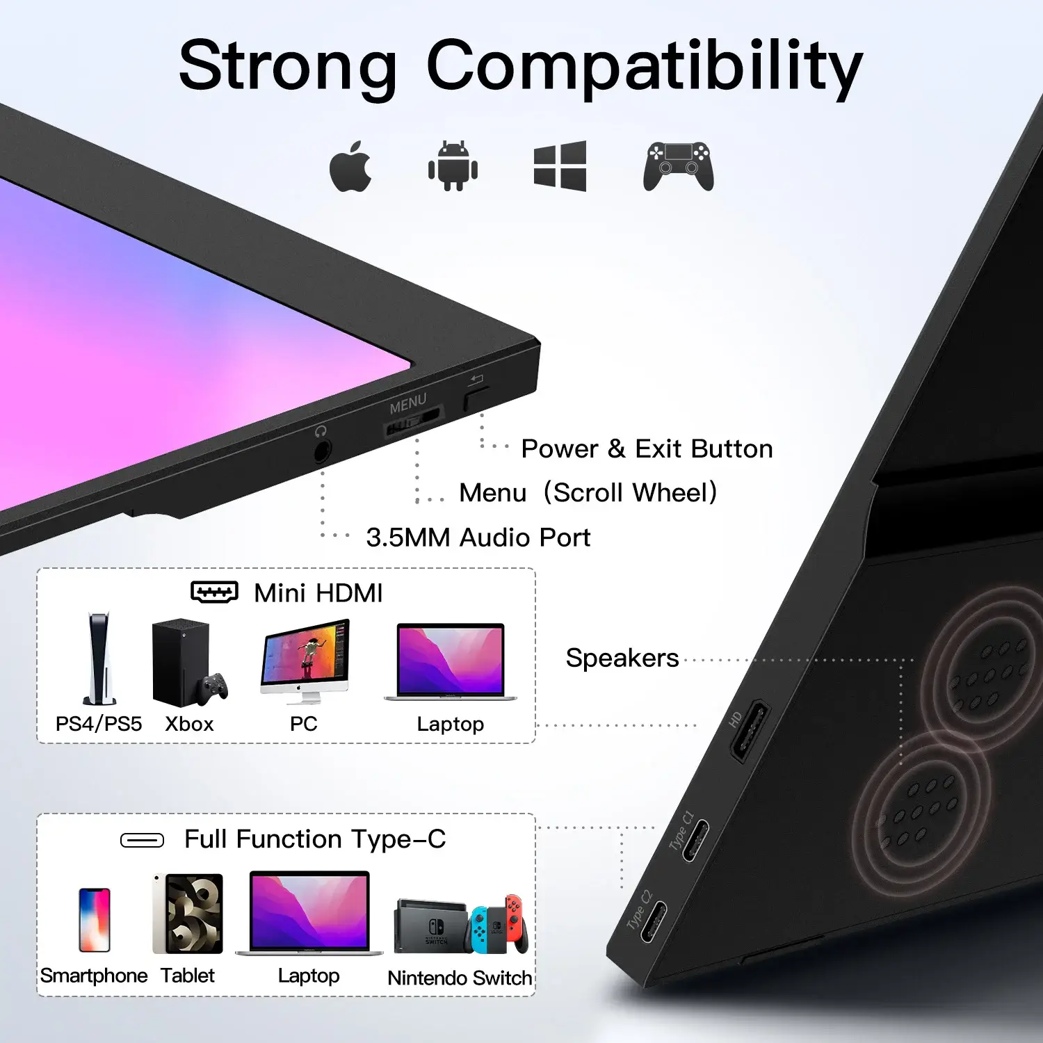 15.6 inch Portable Monitor for Laptop - Image 2