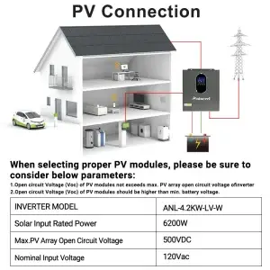 4200W 4000W 110V Hybrid Inverter Off Grid - Thumbnail Image 4