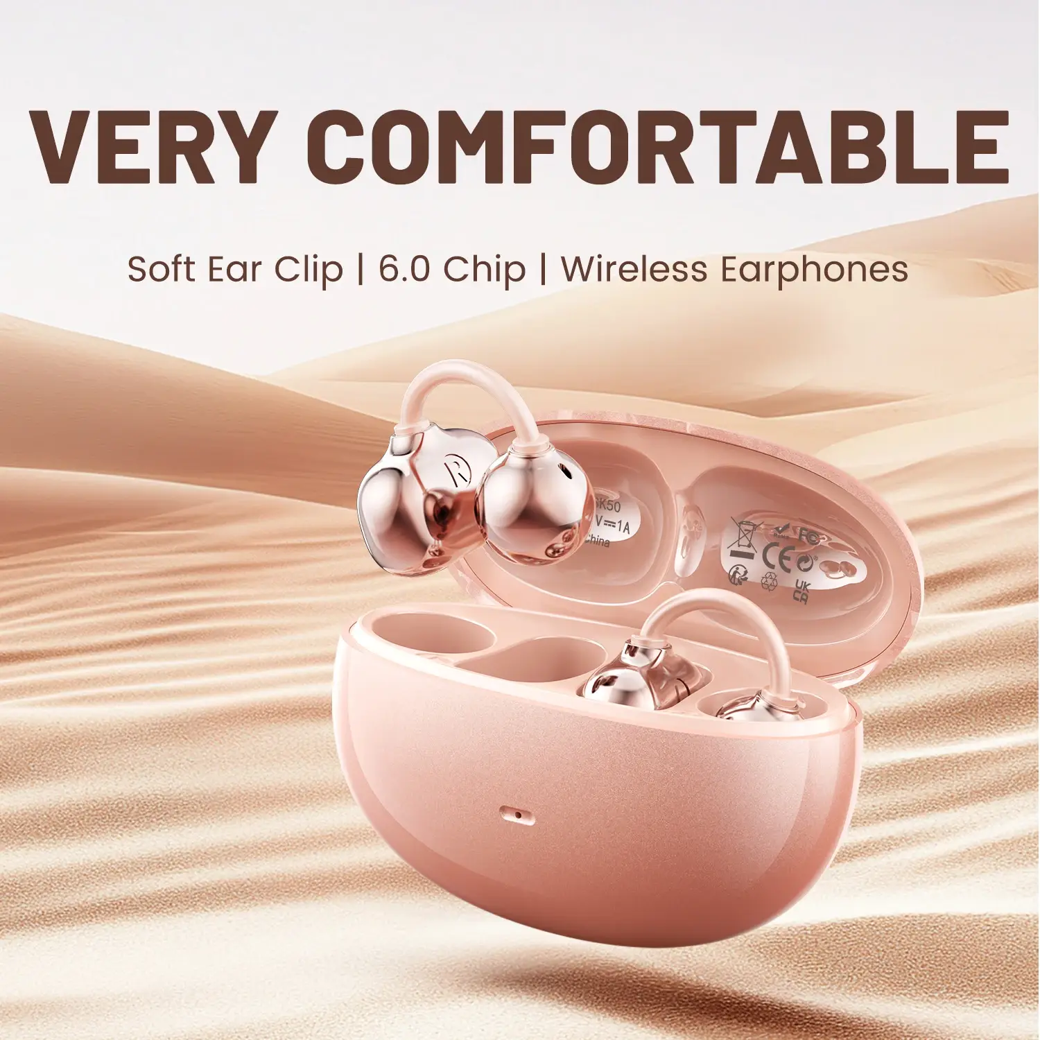 Open-Ear Clip Cordless Bluetooth 6.0 Earbuds with Ear Hook - Image 1