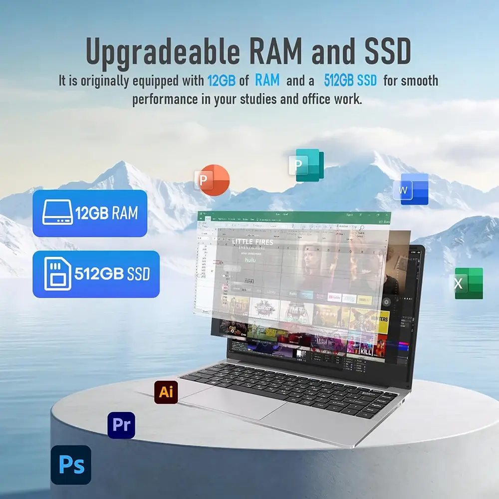 Ultra Slim Windows 11 Laptop Computer - Image 5