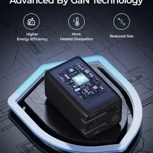 67W USB C charger 3-Port GaN Fast Compact Foldable for iPhone - Thumbnail Image 3