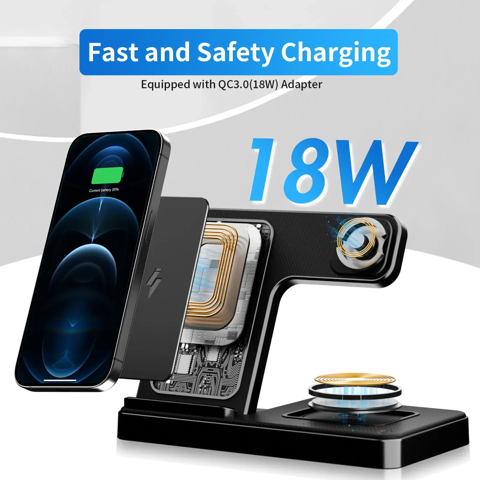 3 In 1 Wireless Charging Station - Image 2