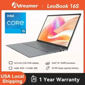 16 Inch Laptop Intel Core I5-1240P CPU 2.5K IPS Display Windows 11 Notebook