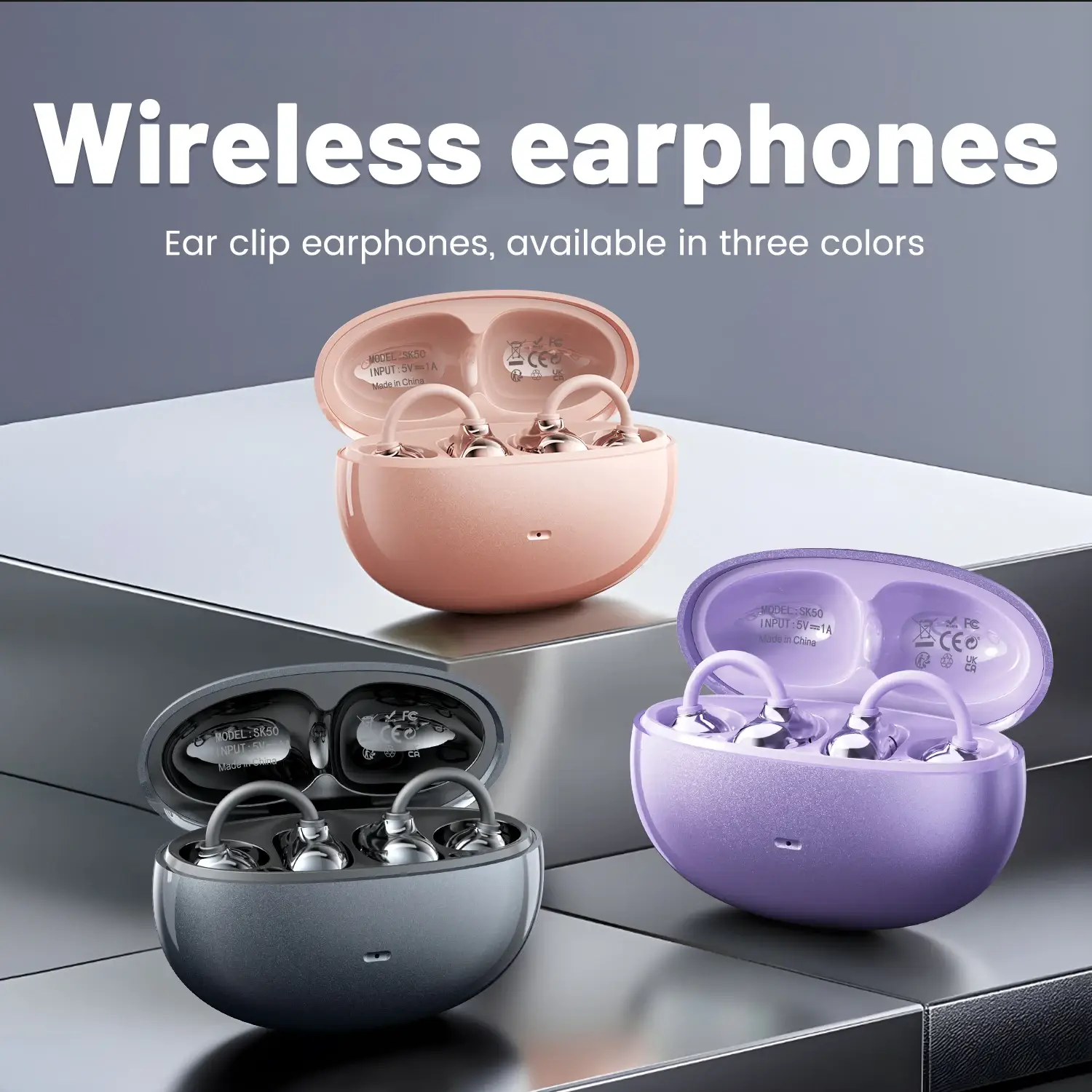 Open-Ear Clip Cordless Bluetooth 6.0 Earbuds with Ear Hook - Image 6