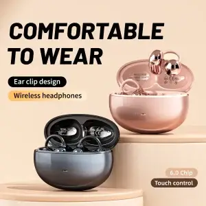 Open-Ear Clip Cordless Bluetooth 6.0 Earbuds with Ear Hook - Thumbnail Image 5