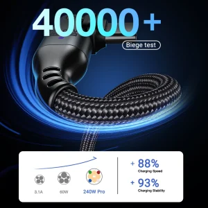 2-Pack USB C to USB C Cable 240W C to C Cable Fast Charging - Thumbnail Image 4