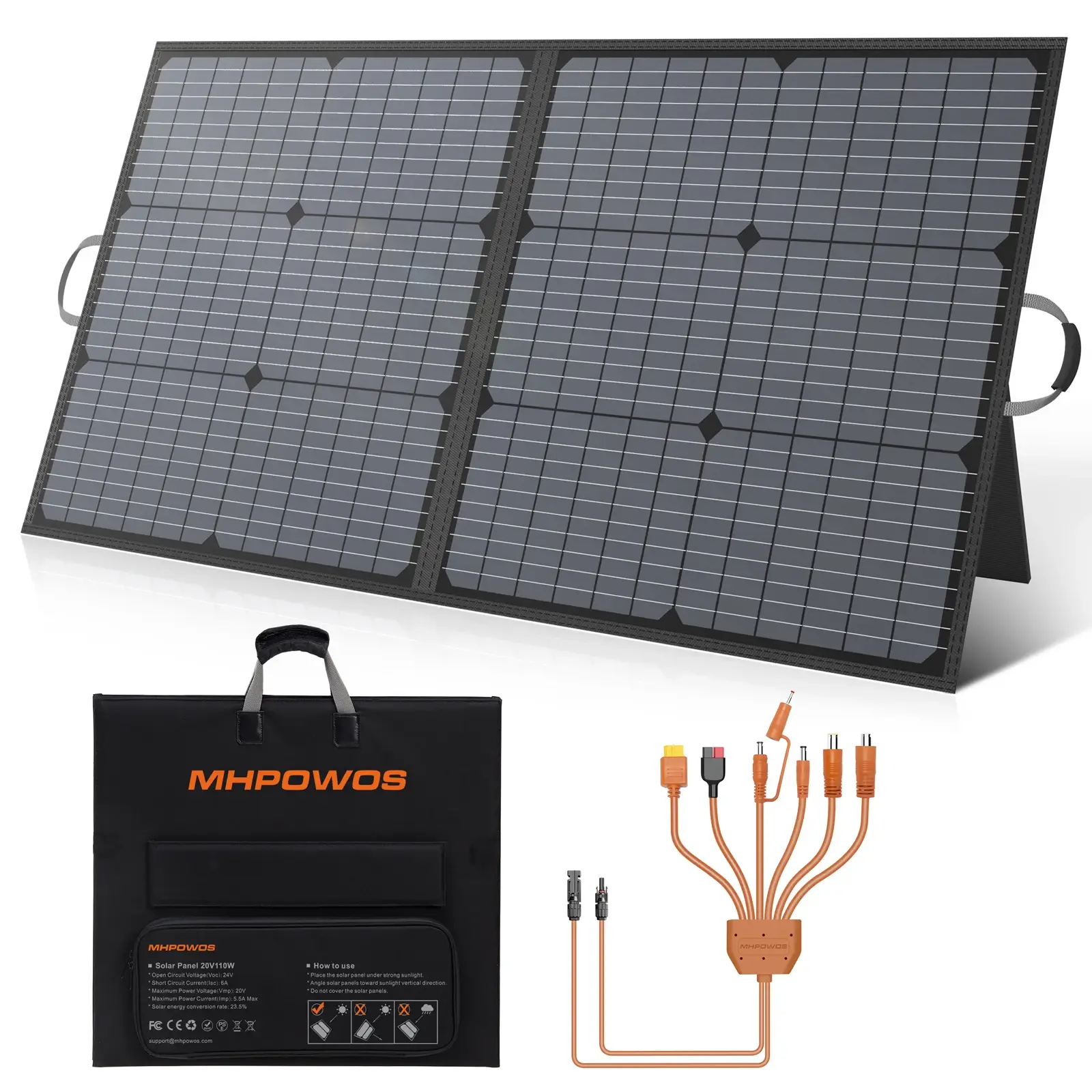 400W 220W 110W Solar Charger Portable Waterproof Foldable Solar Panel - Image 7