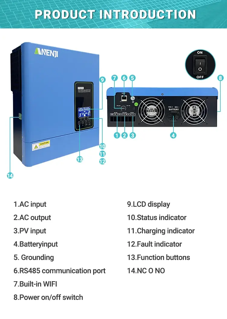 4200W 4000W 110V Hybrid Inverter Off Grid - Image 8