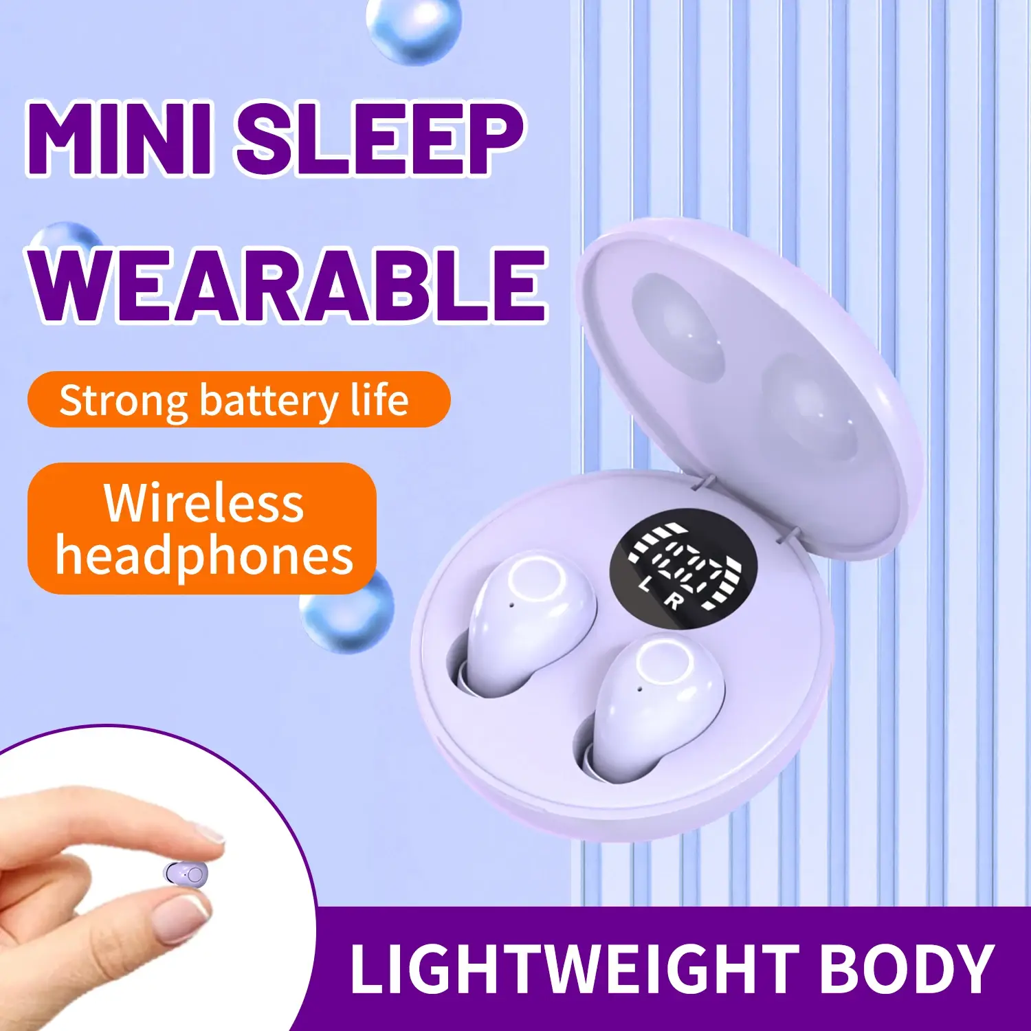 Ultra Small Invisible Sleeping Earbuds Wireless Bluetooth Earphones - Image 6