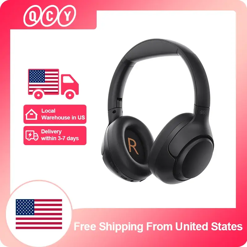 Wireless Headphones 43dB Active Noise Cancellation Headset - Image 1