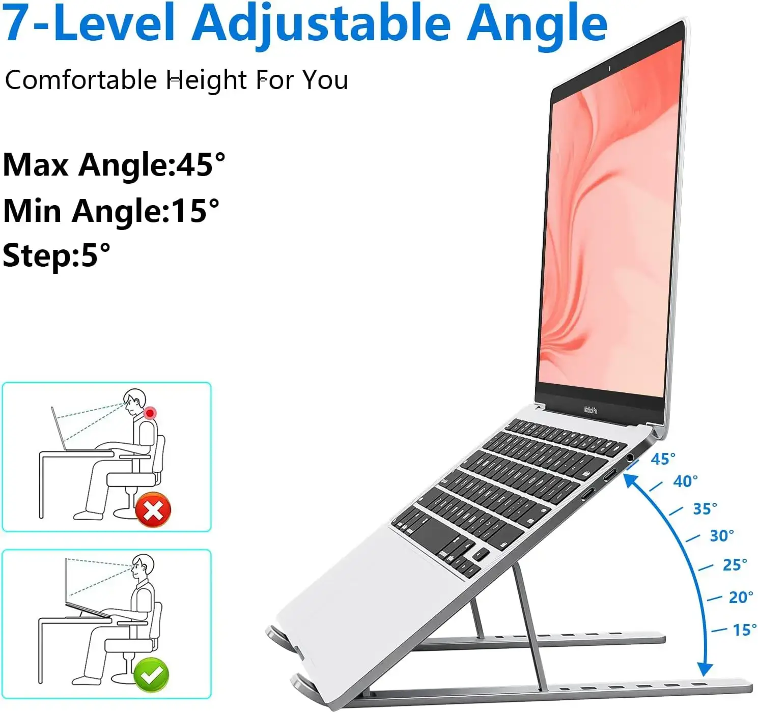 Foldable Aluminum Laptop Stand - Image 3