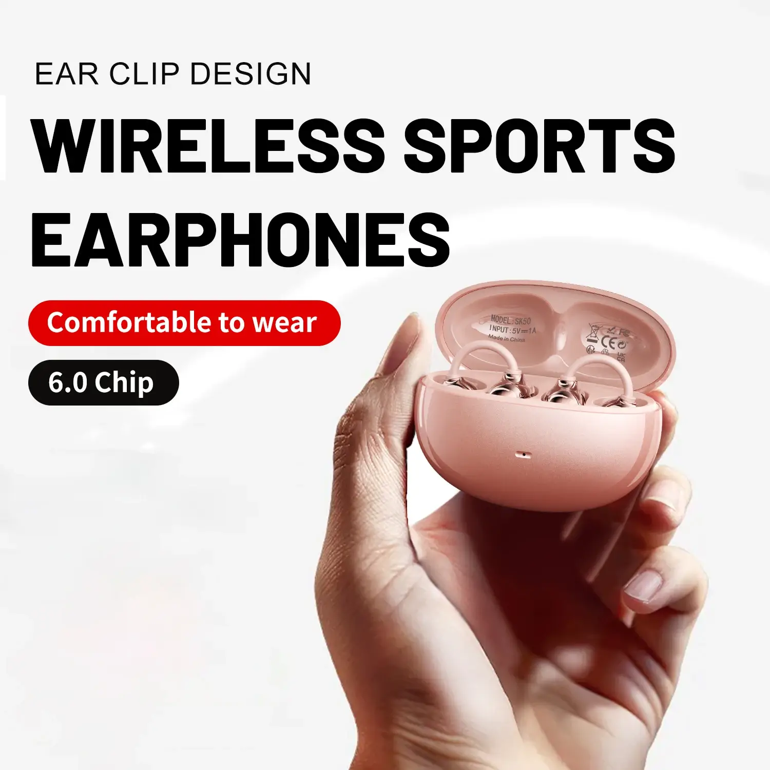 Open-Ear Clip Cordless Bluetooth 6.0 Earbuds with Ear Hook - Image 2